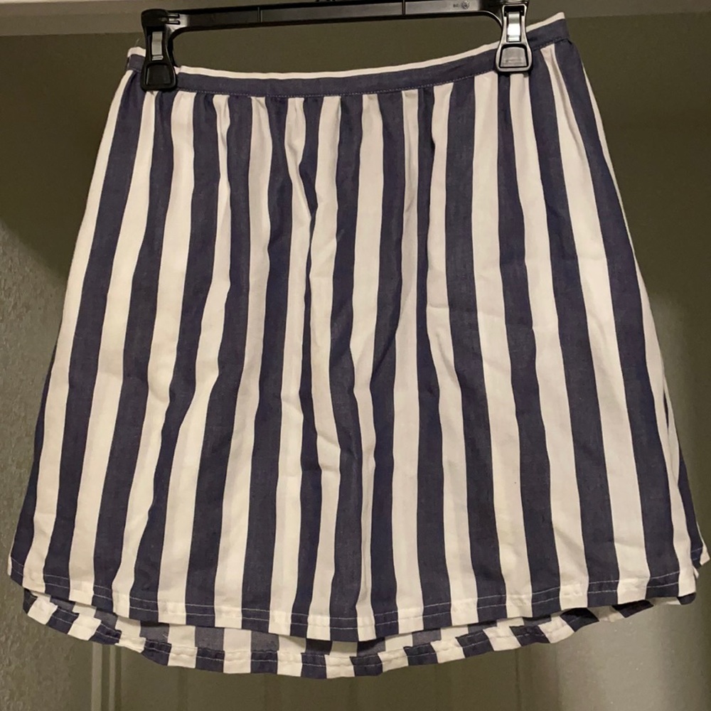 LAUREN CONRAD Navy Pinstripe Skirt